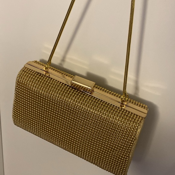 Vintage gold beaded purse / clutch EUC - Picture 3 of 10